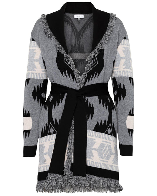 Eunoia Kilya Cardigan Grå Printed