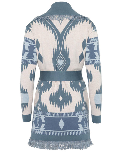 Eunoia Kilya Cardigan Blue Printed