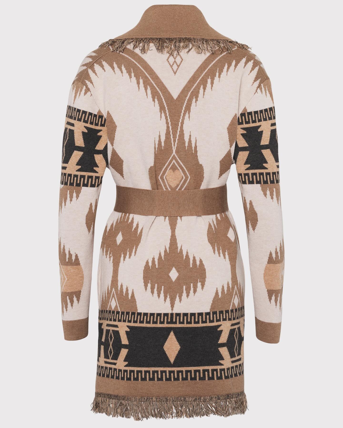 Eunoia Kilya Cardigan Brown Printed