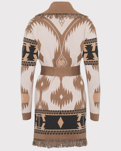 Eunoia Kilya Cardigan Brown Printed