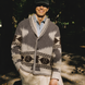 Eunoia man Oliver Cardigan Grey/Beige mix