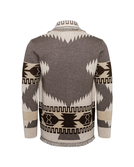 Eunoia man Oliver Cardigan Grey/Beige mix