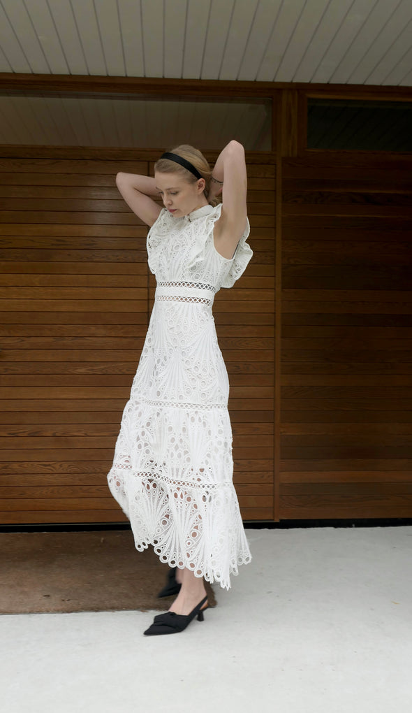 Natalie Long Dress White