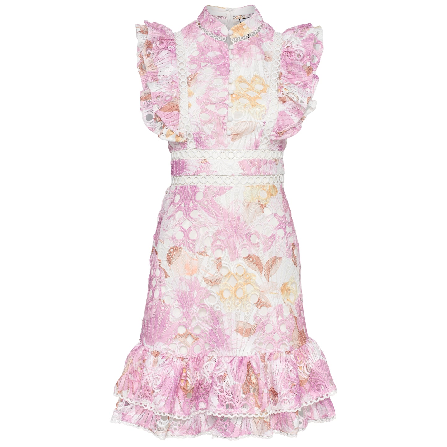 Louise short dress Pink print