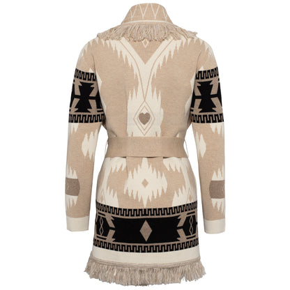 Eunoia Kilya Cardigan Beige Printed