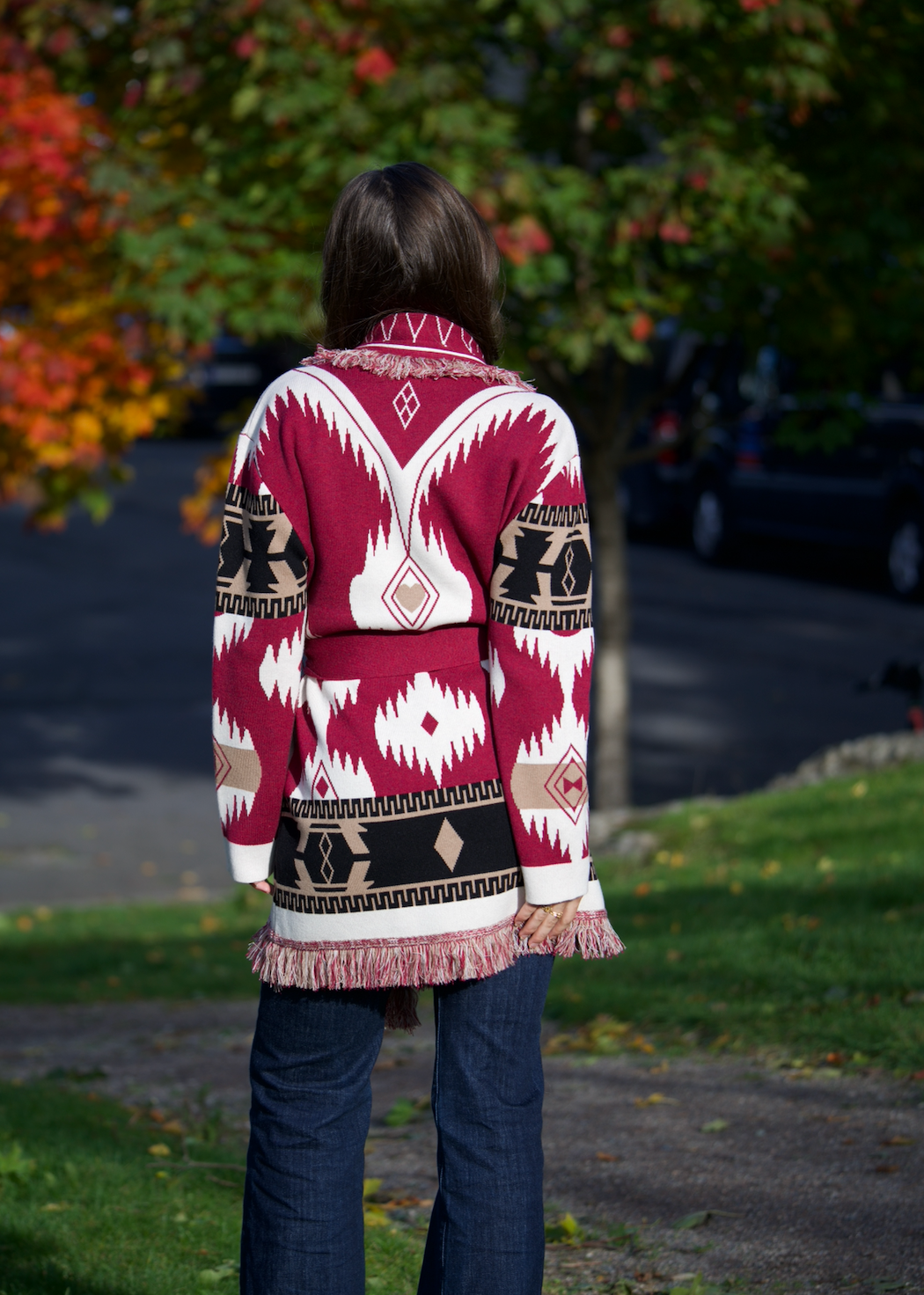 Eunoia Kilya Cardigan Burgundy mix
